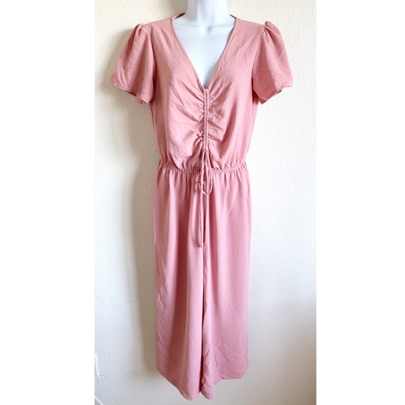 Potter’s pot | mauve pink ruched jumpsuit - Picture 2 of 7
